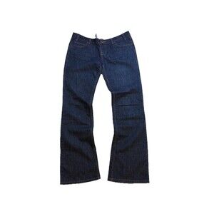 OAKLEY Woman Size 6 X 32” Bootleg Classic Dark Blue Jeans Low Rise Weekend Wear